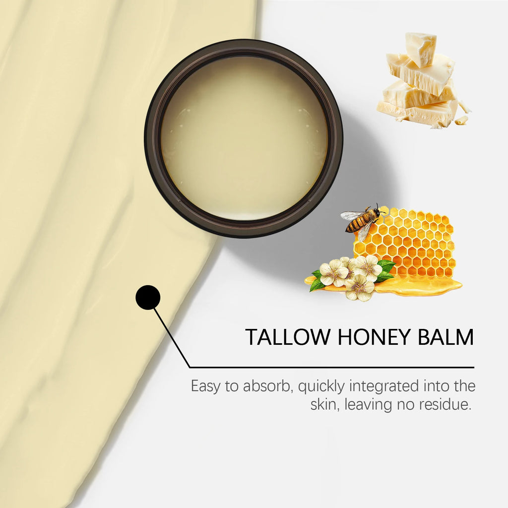 Beef Tallow Honey Moisturizer Nourishing Hydrating Brightening Face Skin Rejuvenation Korean Cosmetics