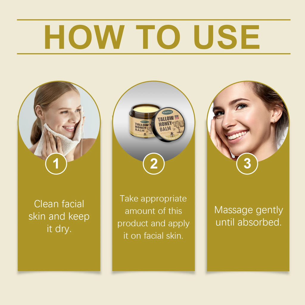 Beef Tallow Honey Moisturizer Nourishing Hydrating Brightening Face Skin Rejuvenation Korean Cosmetics