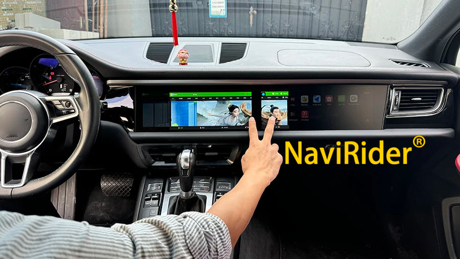 12.3inch Dual Android Screen For Porsche Macan 2011-2017 8G+256GB 2din Car GPS Multimedia Video Player  Radio Head Unit Carplay