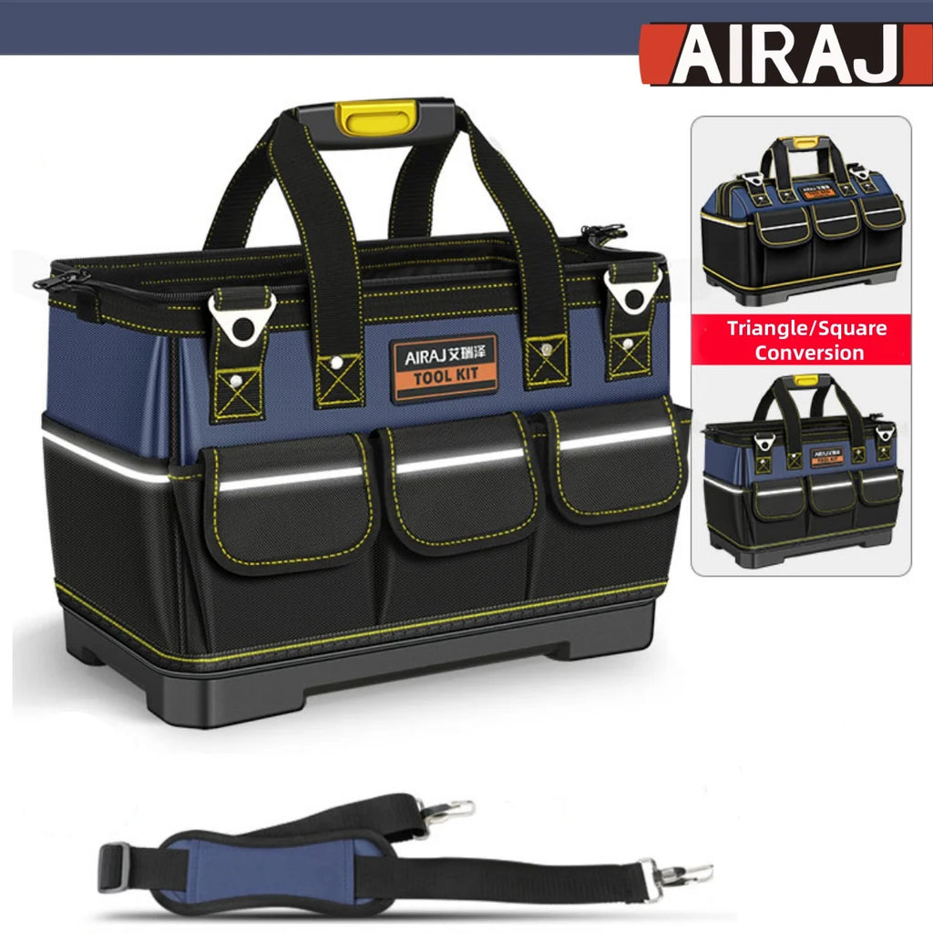 AIRAJ Tool Bag Electrician Instrumentation Work Bag Organizer Wrench Set Storage Tool Bags Professional Heavy Duty Tool Bag Belt