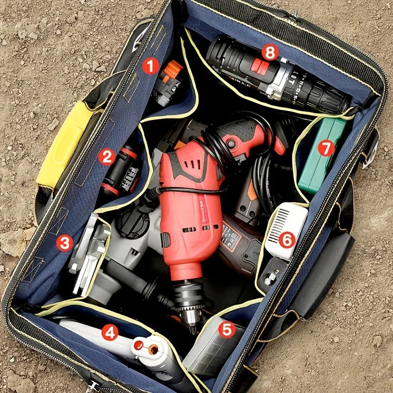 AIRAJ Tool Bag Electrician Instrumentation Work Bag Organizer Wrench Set Storage Tool Bags Professional Heavy Duty Tool Bag Belt