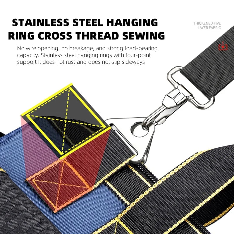 AIRAJ Tool Bag Electrician Instrumentation Work Bag Organizer Wrench Set Storage Tool Bags Professional Heavy Duty Tool Bag Belt