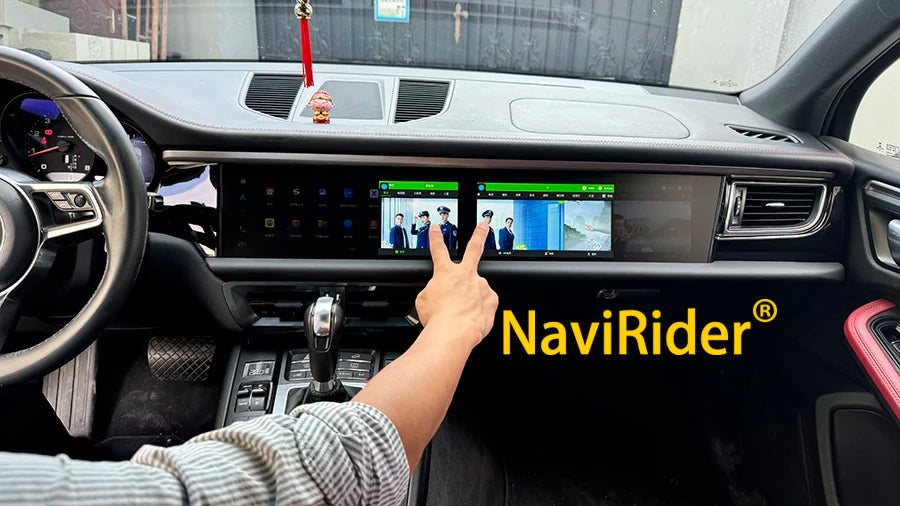 12.3inch Dual Android Screen For Porsche Macan 2011-2017 8G+256GB 2din Car GPS Multimedia Video Player  Radio Head Unit Carplay