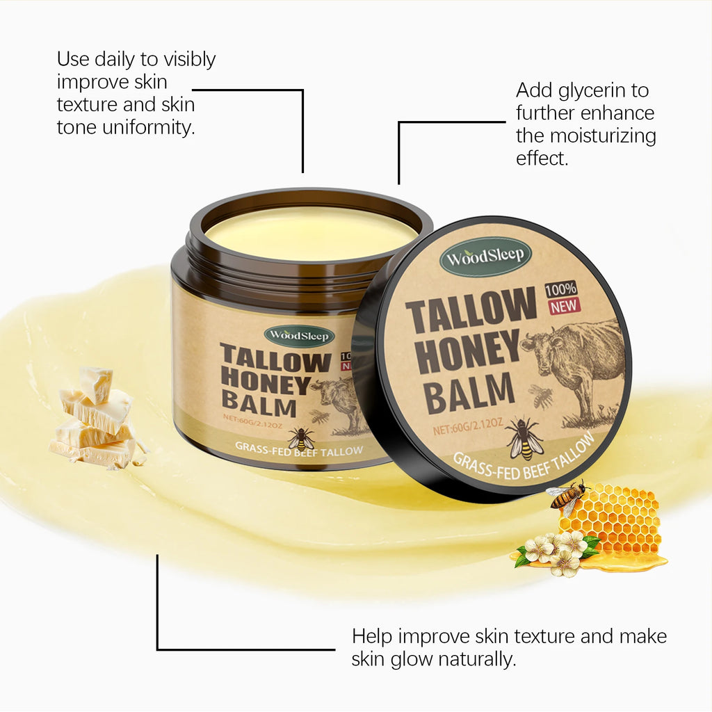 Beef Tallow Honey Moisturizer Nourishing Hydrating Brightening Face Skin Rejuvenation Korean Cosmetics