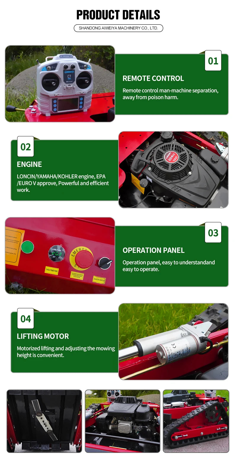 Customiaed  Engine Flexible Operation Core Motor Small Farm Lawn Self-propelled Multifunctional Lawn Mower